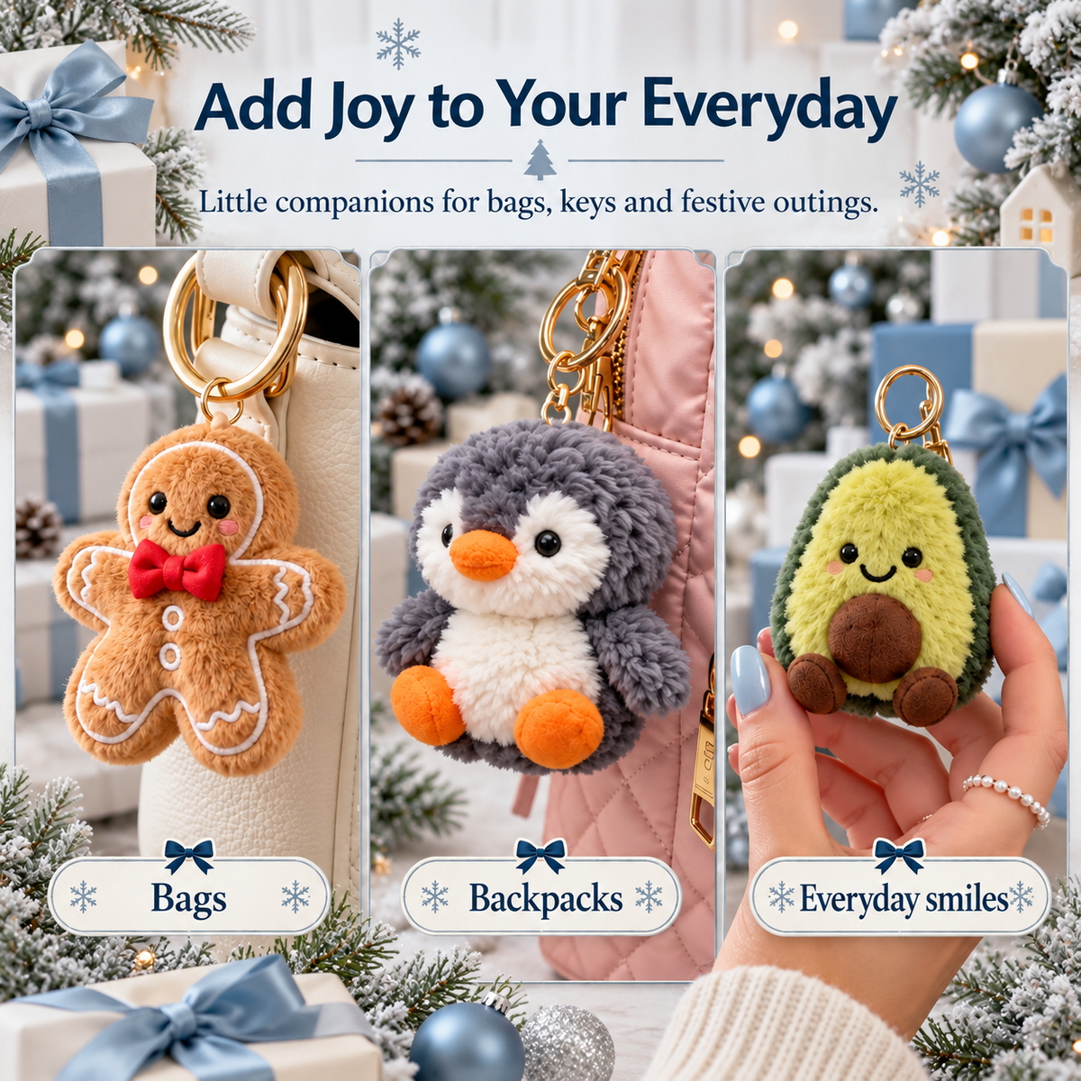 🎄 24 Days Christmas Advent Calendar, Cute Mini Plush Charm Countdown Surprise Box, Holiday Gift for Kids & Plush Lovers