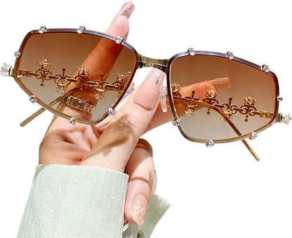 📍📢📢40% OFF !! ⏰Chic Sunglasses with Rhinestone Accents for Women