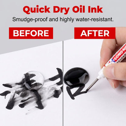 Extended Tip Marker Pen, Quick Dry Ink For Deep Hole Marking🎯