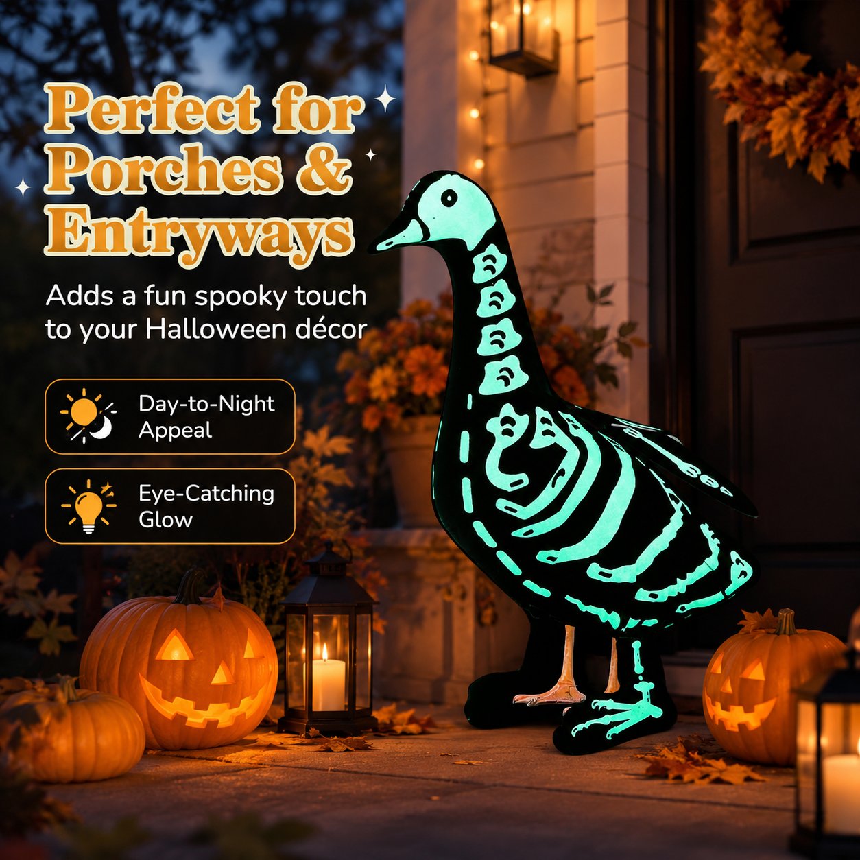 🎃 Turn Your Porch Goose Into a Glowing Halloween Showstopper 🦢✨