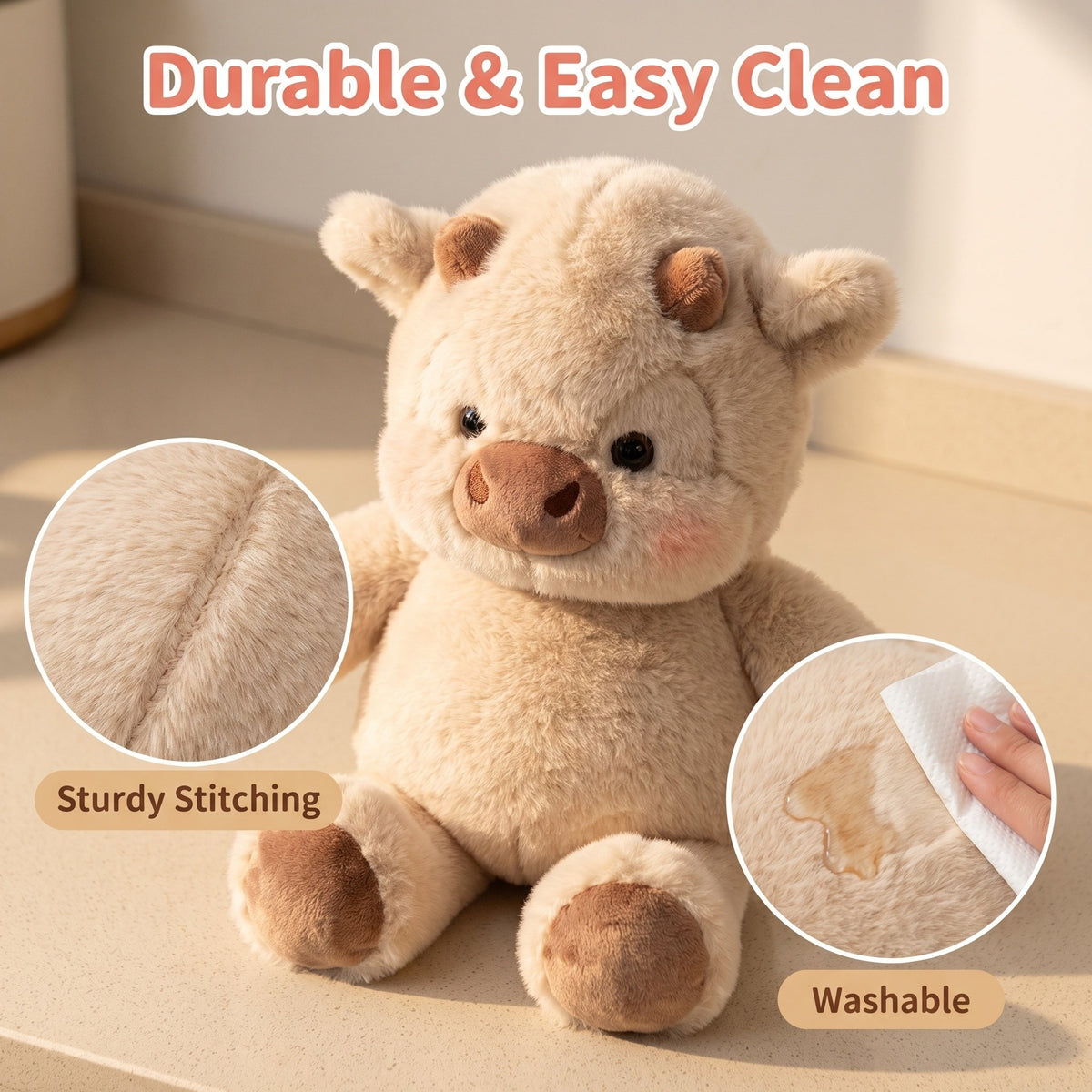 Run Series Highland Cow Plush Toy