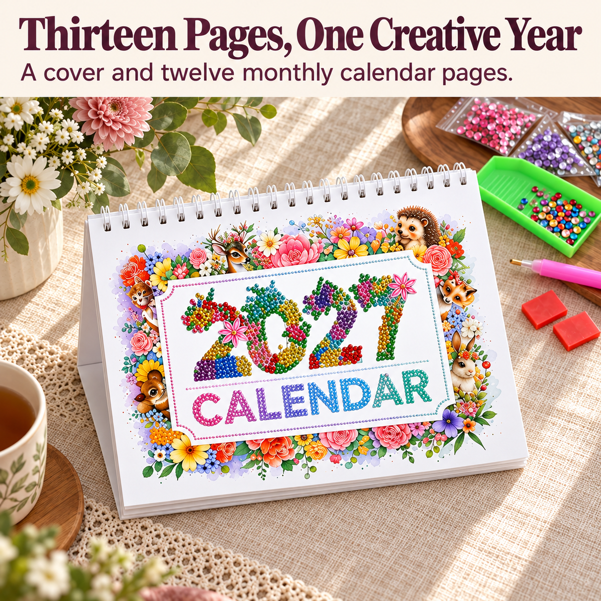 2027 Vintage Theme Diamond Calendar Set