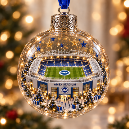 ⚽🎄 Christmas Sale: 50% OFF – Light-Up Football Stadium Ornament | 20 Styles