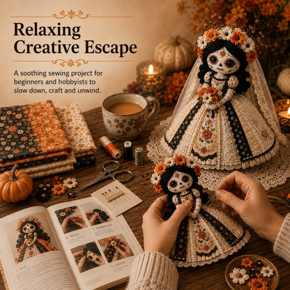🖤 DIY Day of the Dead Patchwork Doll Kit