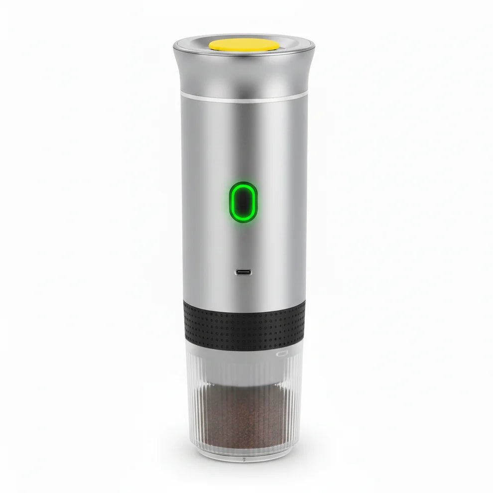 Portable Espresso Coffee Maker – 15-Bar Rechargeable Travel Coffee Machine