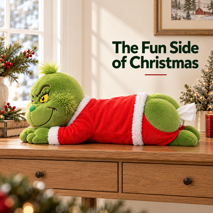 🔥 50%OFF!Grinch Plush Tissue Box Cover | Funny Christmas Grinch Tissue Holder, Festive Home Decor & Novelty Holiday Gift