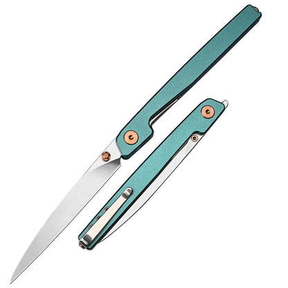 🔥Last Day Sale 49% OFF🎉Lanky Liner Lock Front Flipper Knife Black Aluminum Handle