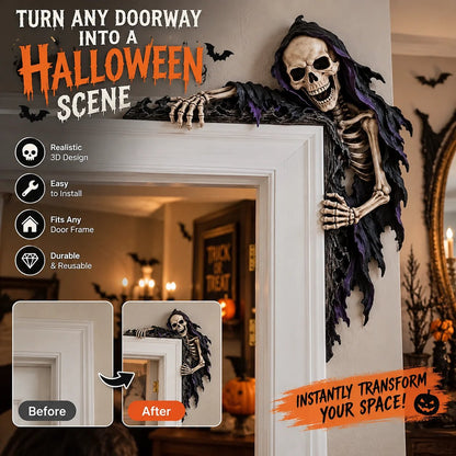 ⏰LAST DAY 50% OFF💀 Spooky Reaper Door Frame Corner Decor
