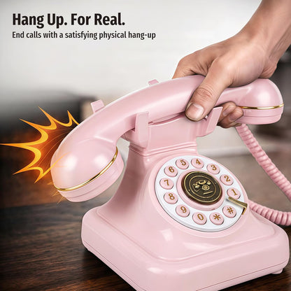 ☎️🌈Vintage Old Fashioned Telephone with Speakerphone & Volume Control📞