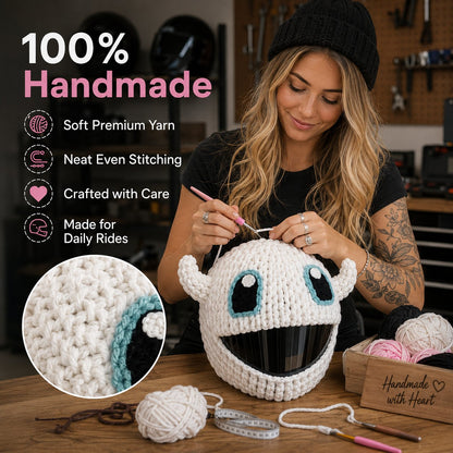 🏍️LAST DAY 49% OFF-🔥Handmade Helmet Cover | Cute Knit Helmet Topper for Motorcycle & Bike Helmets