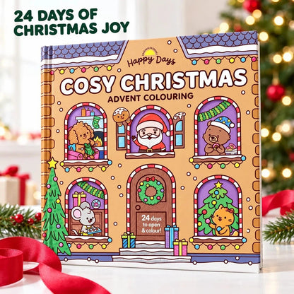 🎨24-Day Christmas Advent Coloring Book – Happy Days Cosy Christmas 🎄