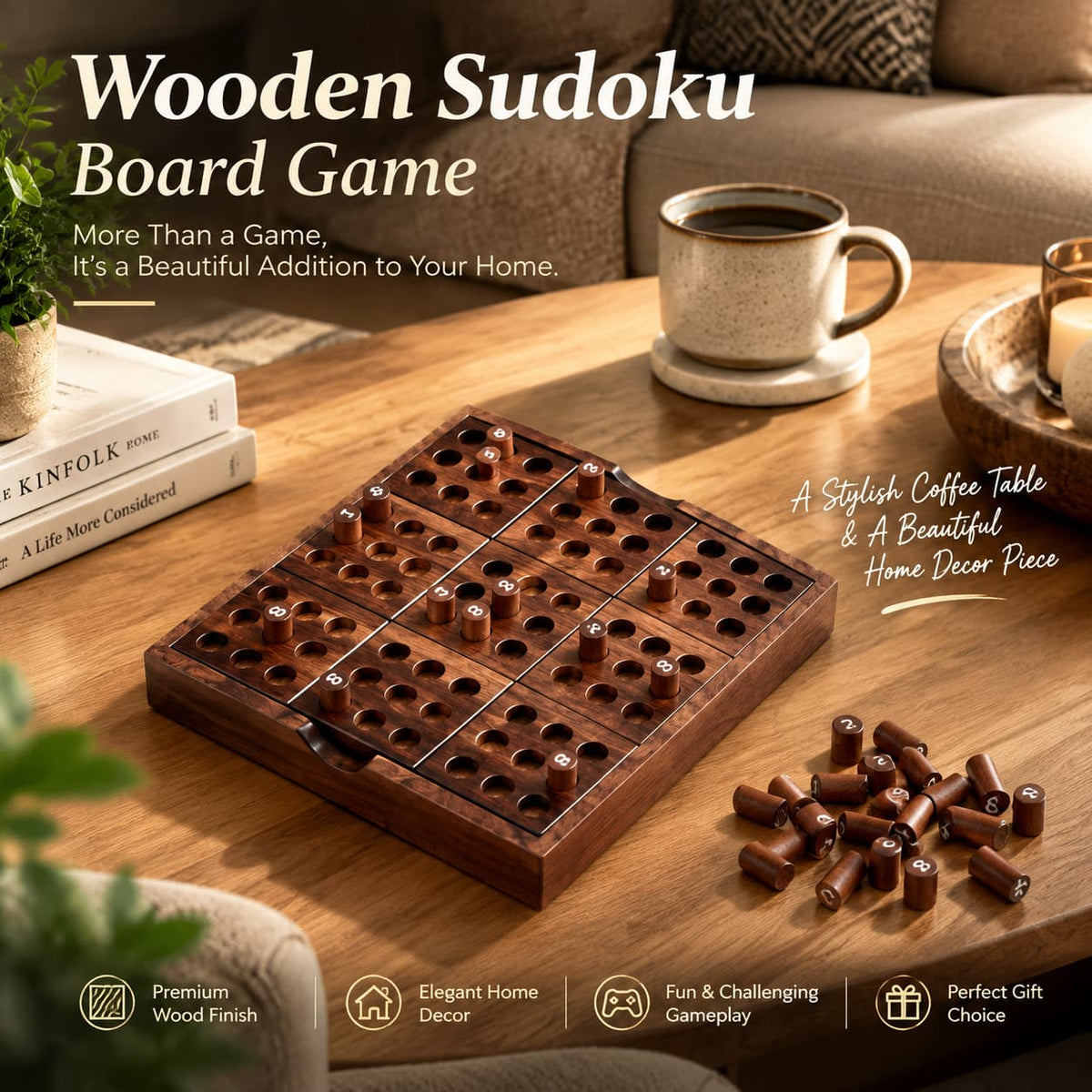 💕Hot sale 49% OFF🧩 Wooden Sudoku Set & Guide