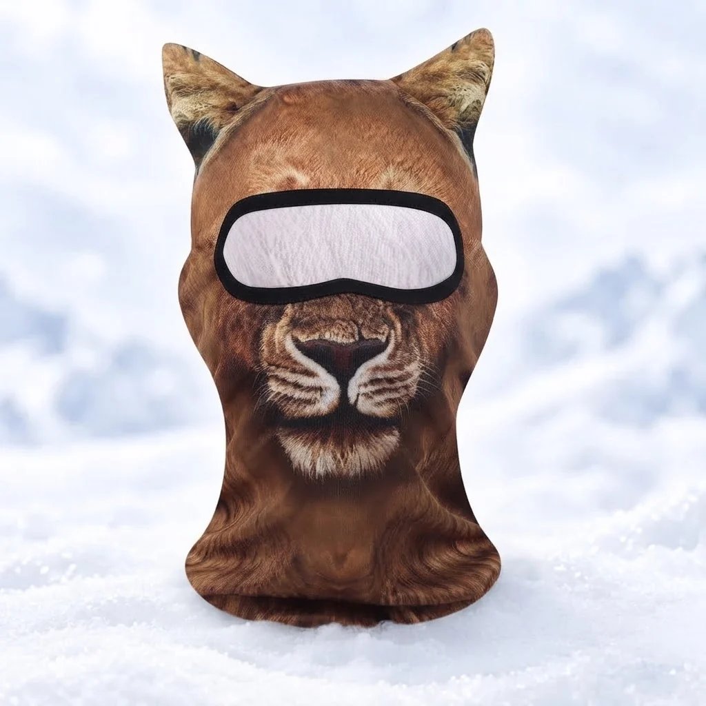 🐱✨3D Cat Ski Mask with Ears – 🤣Funny Windproof Balaclava for Skiing & Festivals
