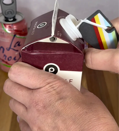 Food can tab opener magnet keychain