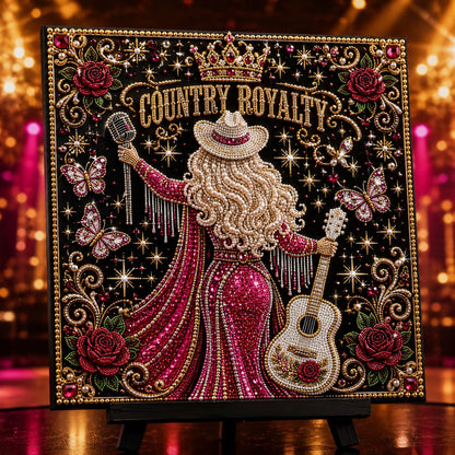 🎤 Premium 3D Pearl Dolly Country Music Tribute Art Kit | Luxury Flocked Canvas with Scratch-Resistant Non-Fading Acrylic Resin Pearls & Faceted Drills DIY Keepsake Decor 💎✨