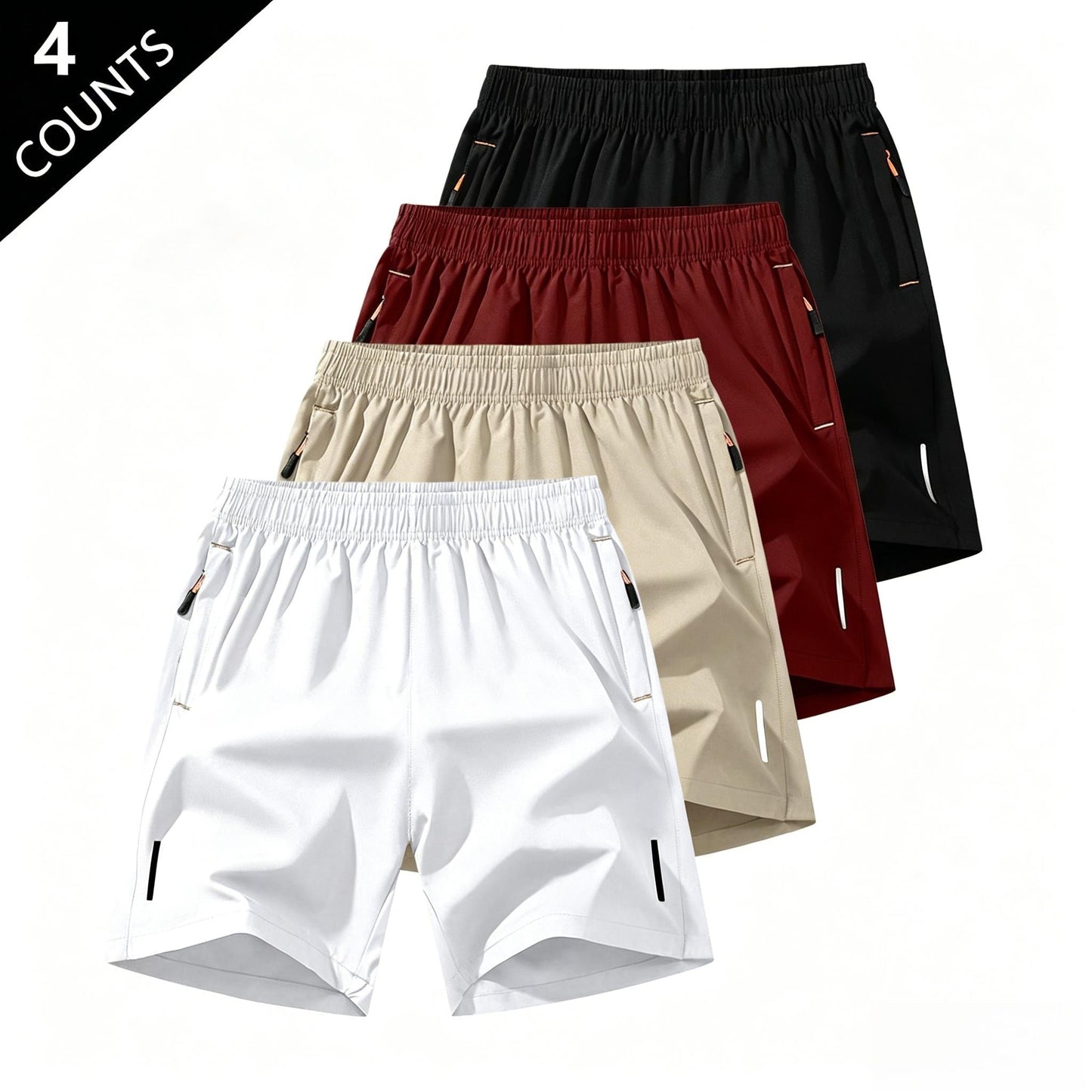 👖☀️ Summer Casual Men’s solid-color shorts with zippered pockets