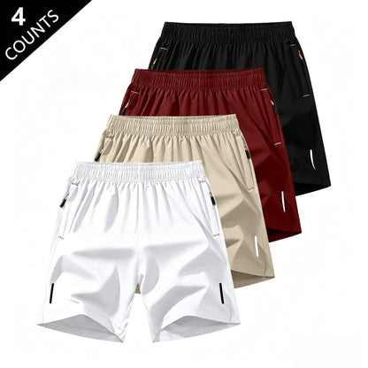 👖☀️ Summer Casual Men’s solid-color shorts with zippered pockets