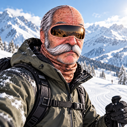 ❄️Funny Old Man Ski Mask