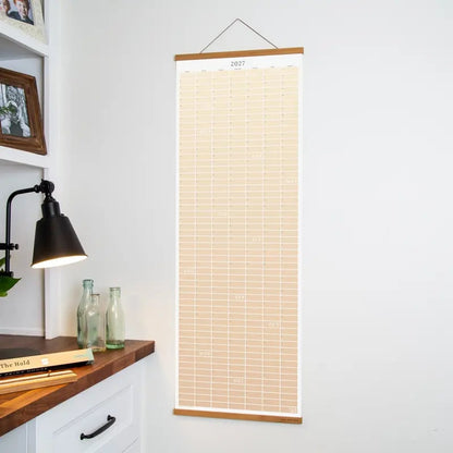 🔥 HOT SALE! 🗓️🏡 2027 Cozy Pecan Print Wall Calendar – 12-Month Vertical Planner