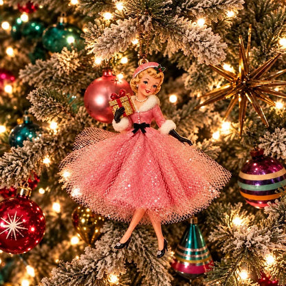 🎄 Vintage Christmas Lady Ornaments – Bring Back the Magic of the 1950s ✨