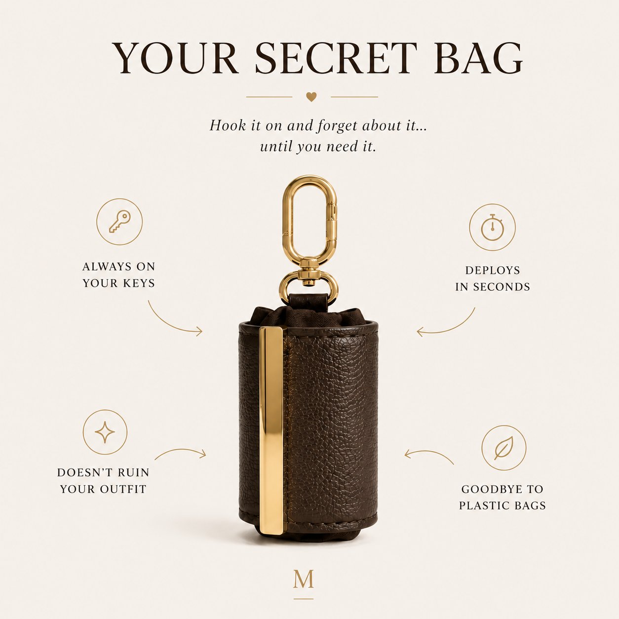 Varelli Charm Transformable Bag – Stylish Vegan Leather Tote & Keychain Charm