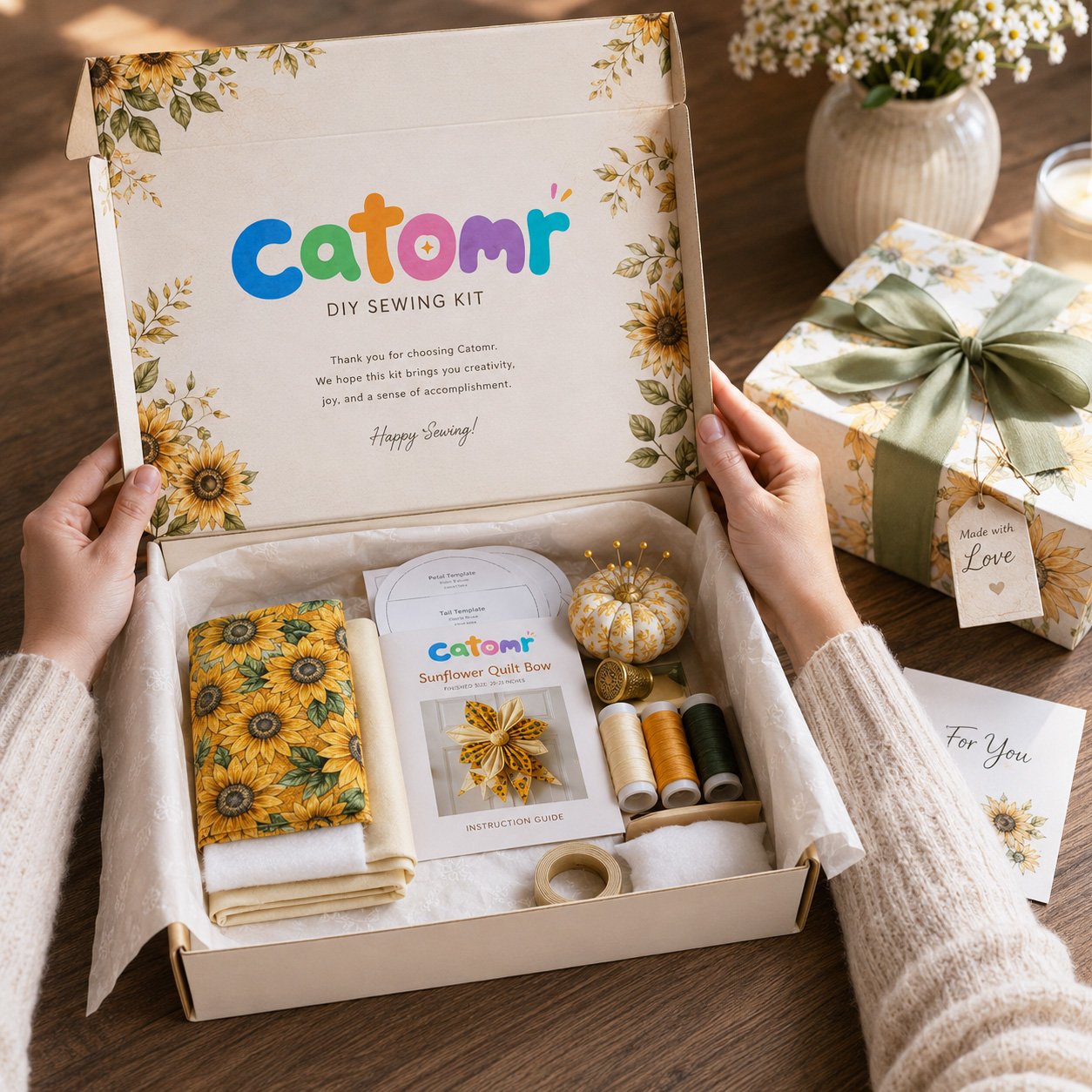 Large Patchwork Bow Sewing Kit