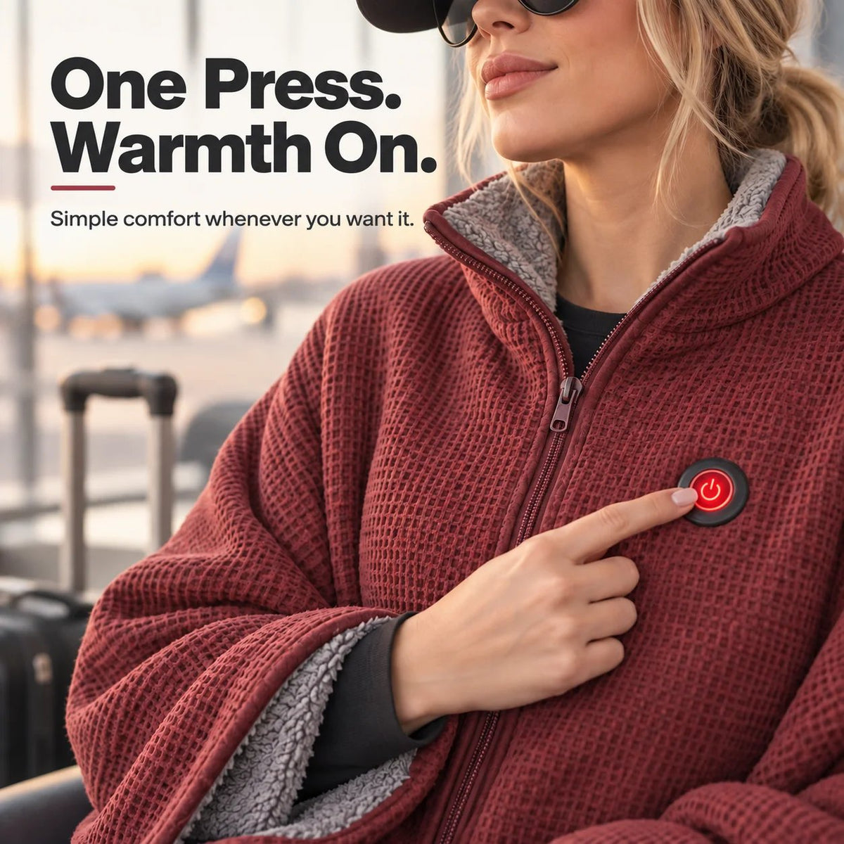 🔥 🔥Wearable Heated Blanket Shawl – Cozy Hands-Free Warmth🔥