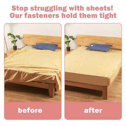 🛏️ 6 PCS Bed Sheet Holder Clips – Easy-Lock Fasteners for Neater, Stay-in-Place Bedding ✨