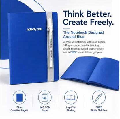 💚 Deep Green Blank Notebook with White Gel Pen | Aesthetic Writing & Sketch Journal