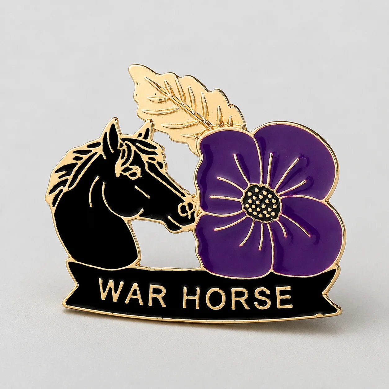 🎁 Limited Edition War Horse Purple Poppy 111th Anniversary Remembrance Brooch