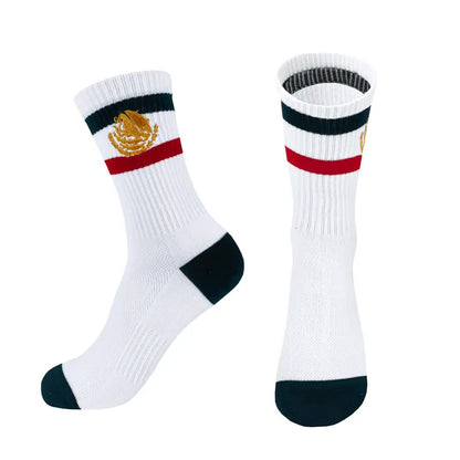🇲🇽 Step Into Culture & Pride! Introducing the Ultimate Mexican Flag Embroidered Socks!