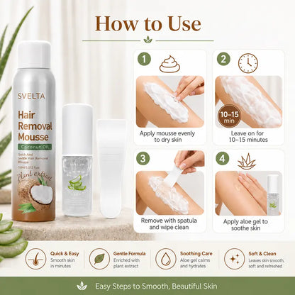 Gentle Sensitive Skin Bikini Hair Removal Cream & Mousse Kit - Smooth