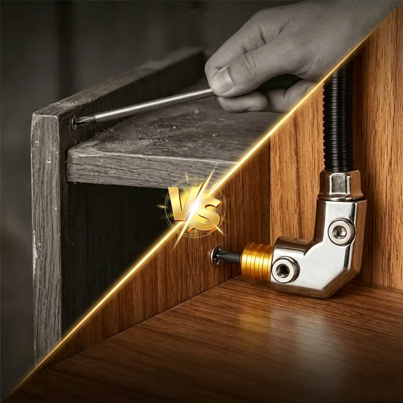 🔧 Flexible 90‑Degree Right‑Angle Drill Attachment with Long Flexible Shaft