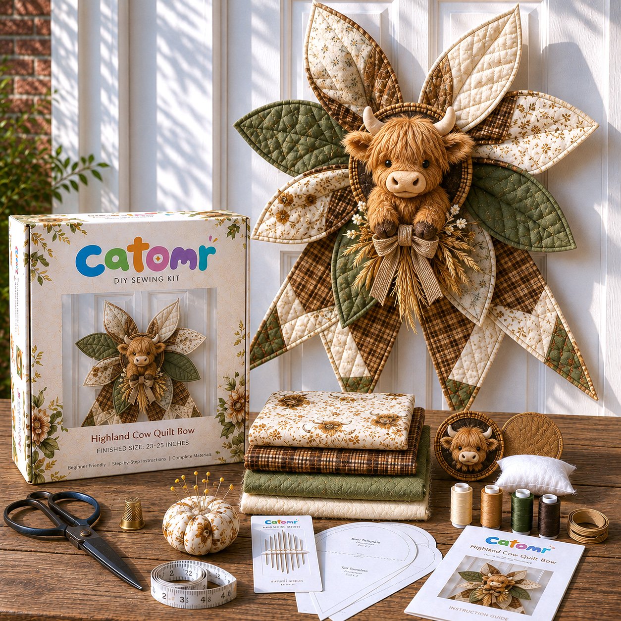 Large Patchwork Bow Sewing Kit