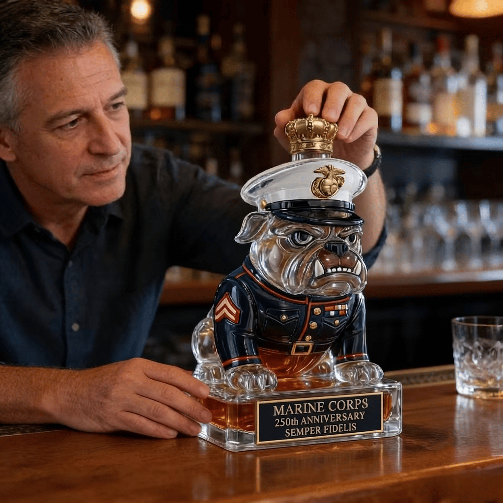 🇺🇸 Marine Corps Devil Dog 250th Anniversary Whiskey Bottle