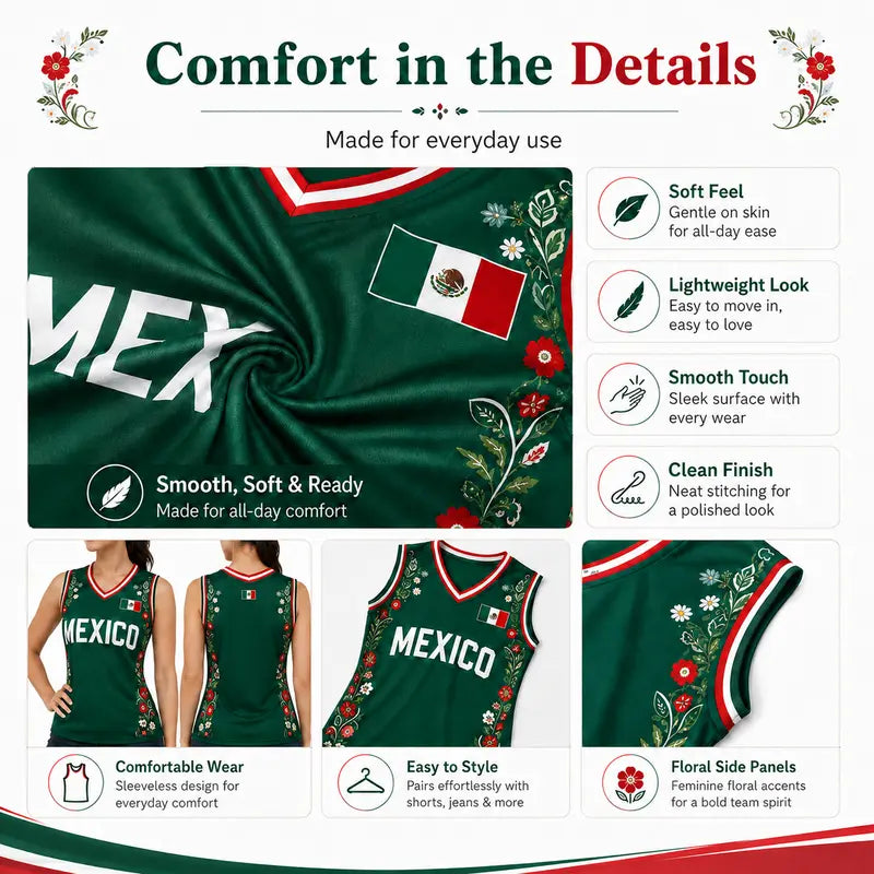 ⚽🔥 Show Your Team Spirit in Style! 🇲🇽☀️Sleeveless V-Neck Soccer Fan Tank | Lightweight Breathable Summer Sports Top 💚🏆