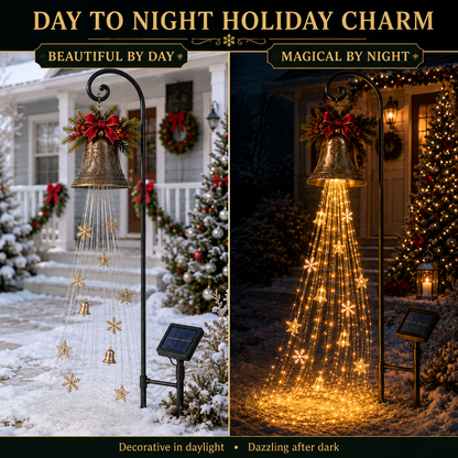 🔥Hot Sale 45% OFF🎄 Christmas Bell Cascade Solar Yard Light✨