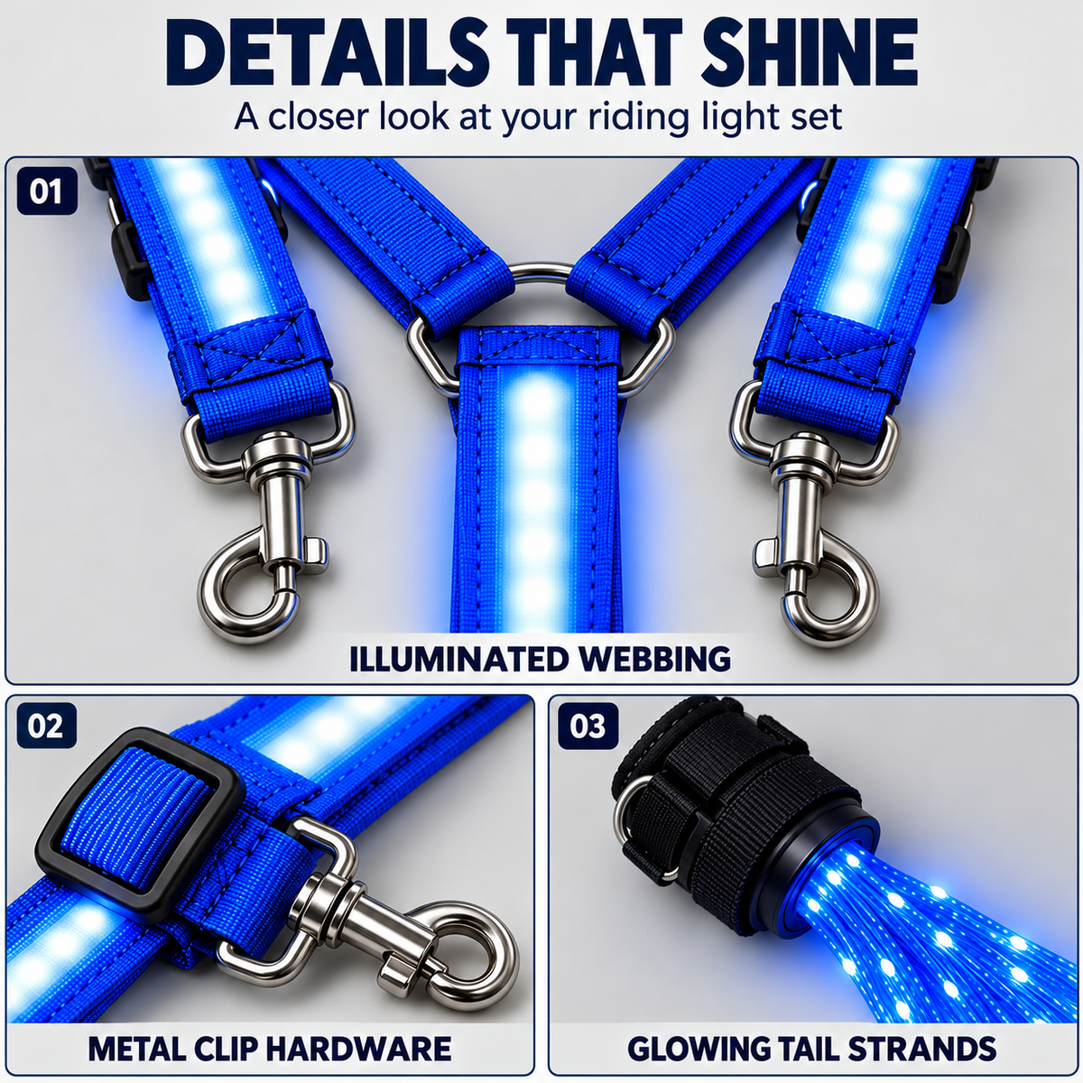 MoonRein™ — LED Horse Riding Light Set