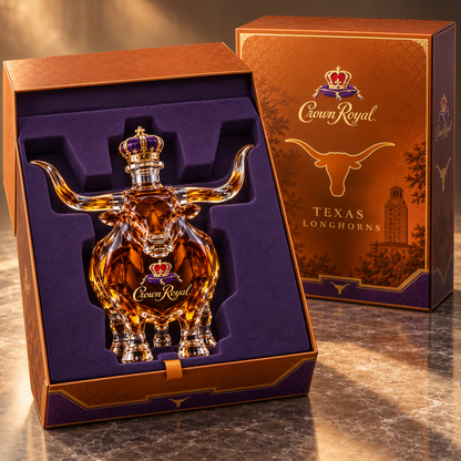 Crown Royal Texas Longhorns Whiskey Bottle