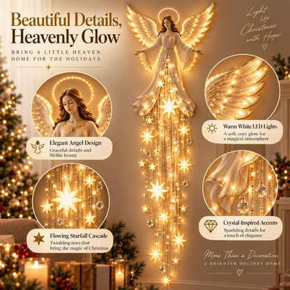 Last Day 50% OFF✨ Angel Blessing Starfall Wall Light™ – Heavenly Christmas Wall Decor✨