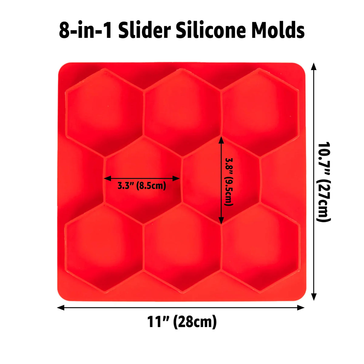 🍔Silicone Burger Patty Mold | Hexagon Slider Meat Press Maker