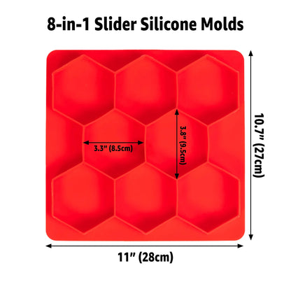🍔Silicone Burger Patty Mold | Hexagon Slider Meat Press Maker