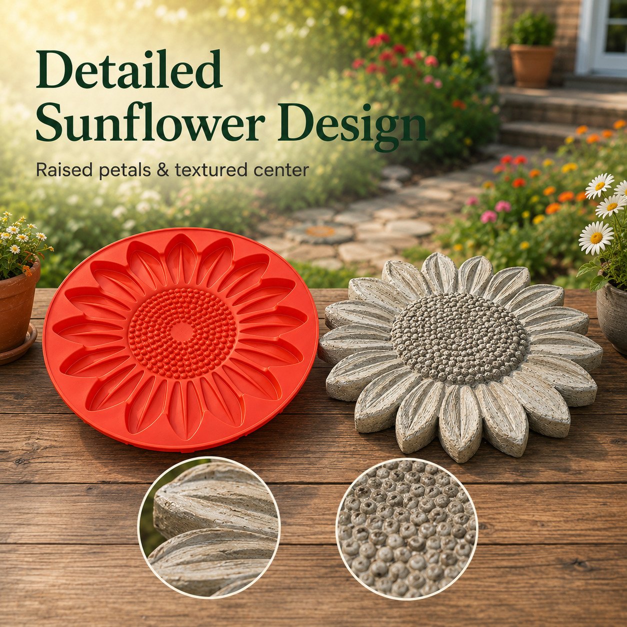 🌻Reusable Sunflower Stepping Stone Mold (📦Buy 2 Free Shipping)