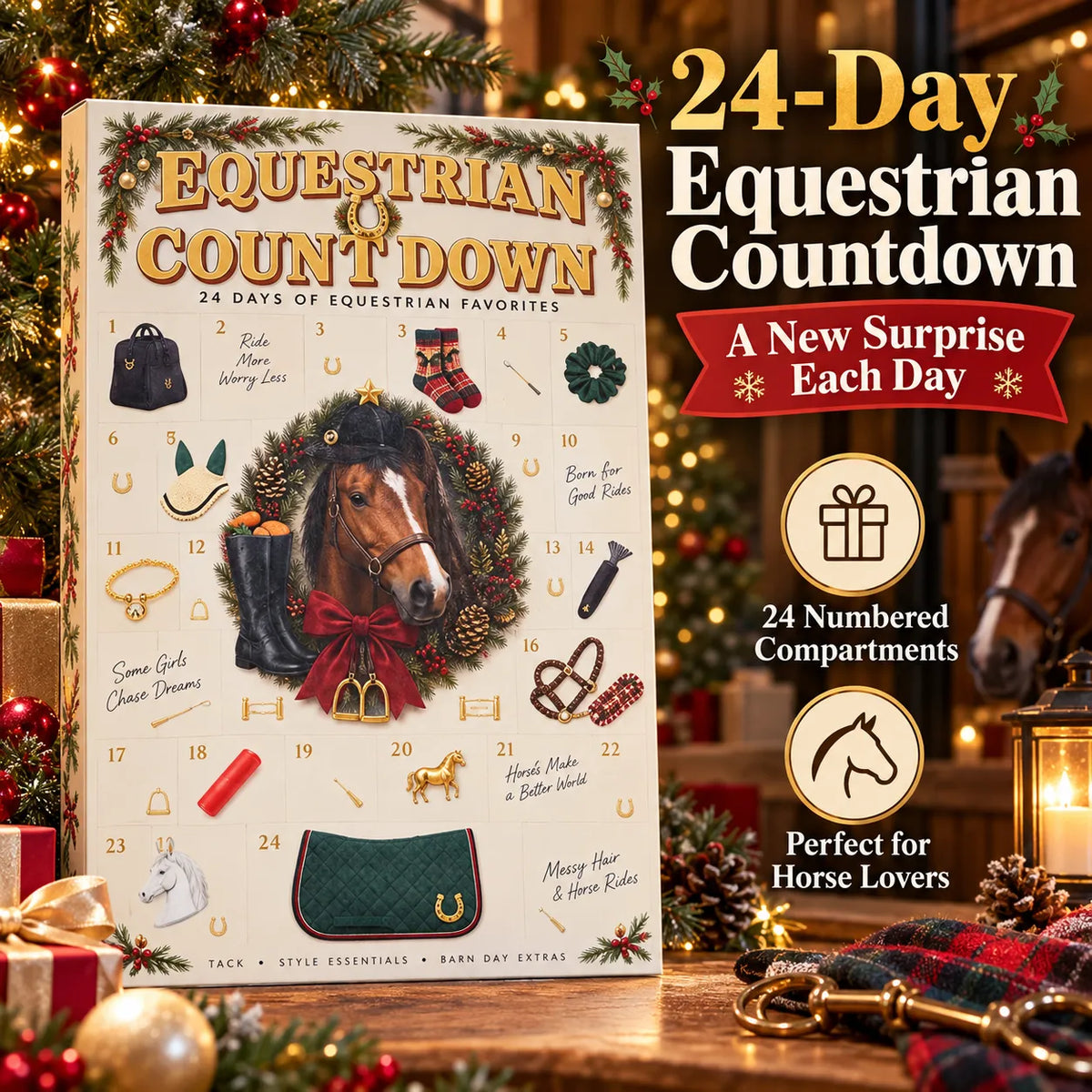 🐎🎁 Equestrian Advent Calendar — 24 Days of Practical Surprises for Horse Lovers!