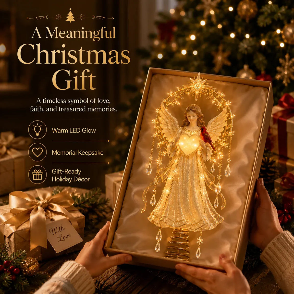 ⏳ Last Day 49% OFF – 🎄 Lighted Memorial Christmas Tree Topper Collection