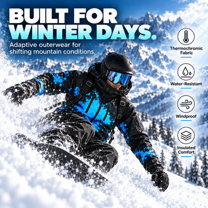 🖤 Black Friday Special: Temperature-Reactive Color-Changing Ski Jacket — Hit the Slopes in Color! ⛷️❄️