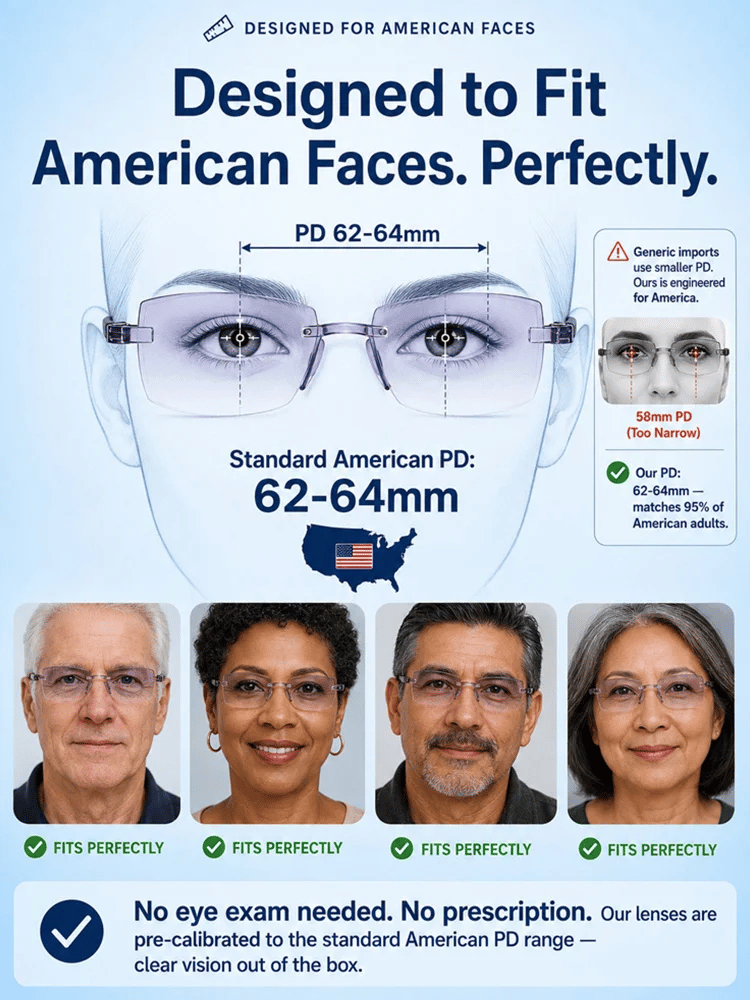 [Regain Your Youthful Vision] Ultra-Light Smart Zoom Diamond-Cut Edge Progressive Reading Glasses