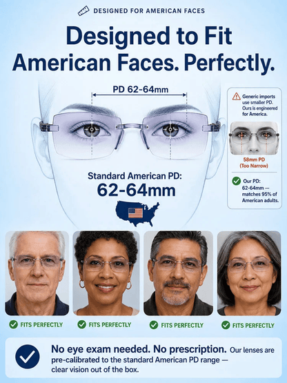 [Regain Your Youthful Vision] Ultra-Light Smart Zoom Diamond-Cut Edge Progressive Reading Glasses