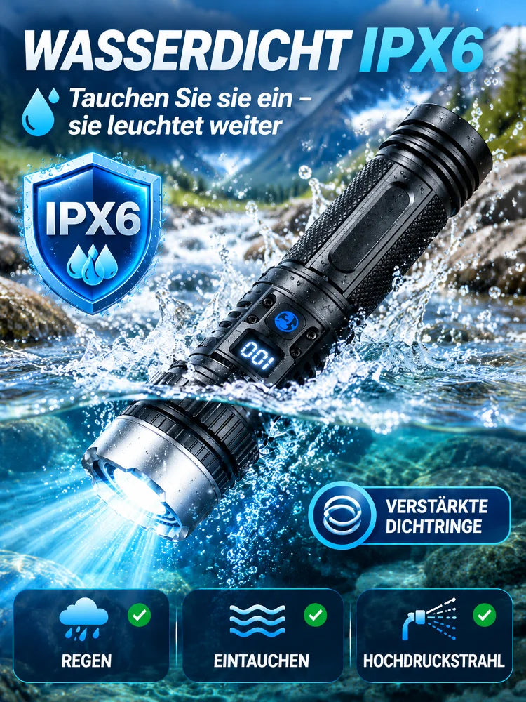 🔦【Ultra Bright Sky Cannon】Ultra-bright white laser flashlight, rechargeable and portable for emergencies