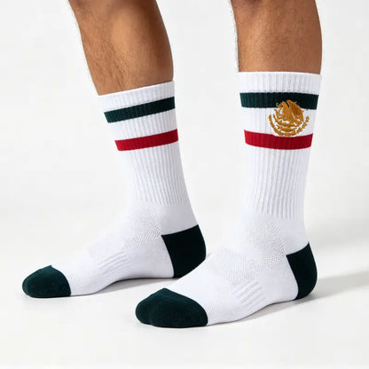 🇲🇽 Step Into Culture & Pride! Introducing the Ultimate Mexican Flag Embroidered Socks!